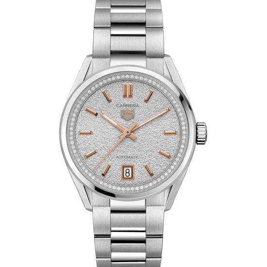 TAG Heuer Carrera Calibre 7 Date, Stainless Steel set with Diamonds, 36mm, WBN231B.BA0001