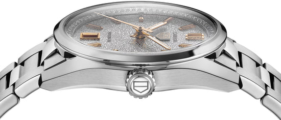 TAG Heuer Carrera Calibre 7 Date, Stainless Steel set with Diamonds, 36mm, WBN231B.BA0001