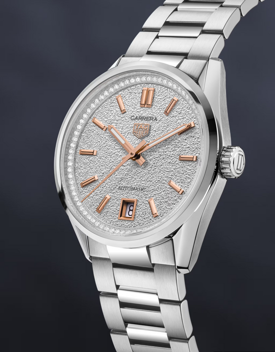 TAG Heuer Carrera Calibre 7 Date, Stainless Steel set with Diamonds, 36mm, WBN231B.BA0001