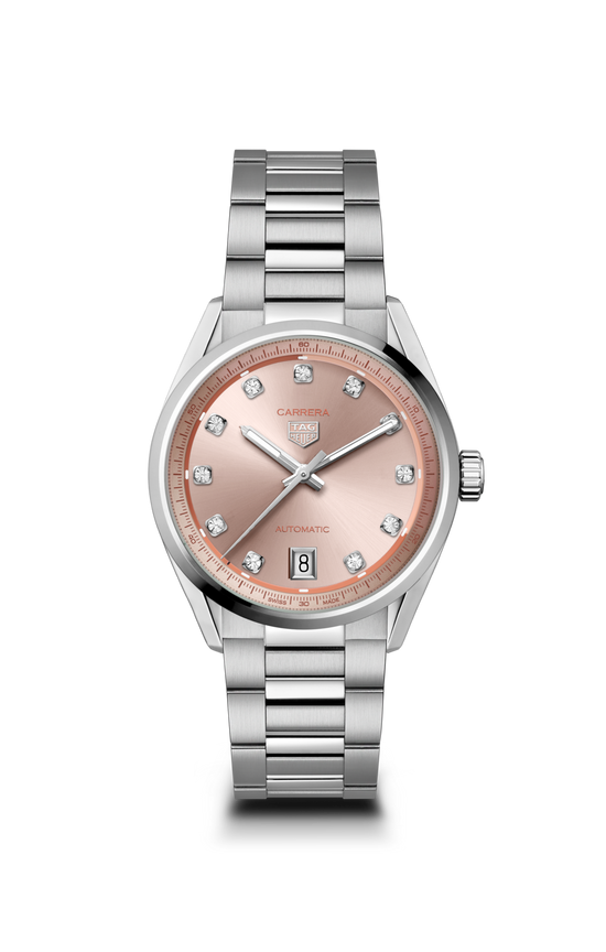 TAG Heuer Carrera Calibre 7 Date, Stainless Steel set with Diamonds, 36mm, WBN231D.BA0001