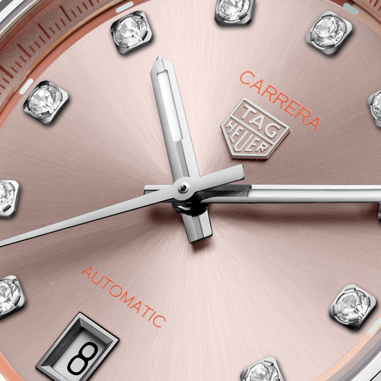 TAG Heuer Carrera Calibre 7 Date, Stainless Steel set with Diamonds, 36mm, WBN231D.BA0001