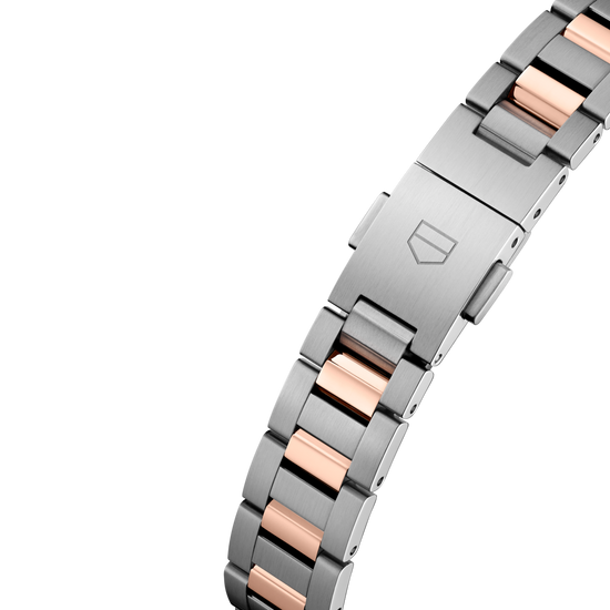 TAG Heuer Carrera Calibre 9 Date, Stainless Steel and 18k Rose Gold set with Diamonds, 29mm, WBN2450.BD0569