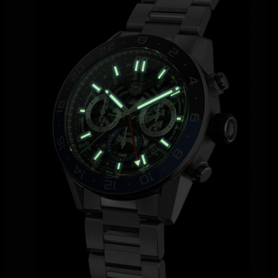 TAG Heuer Carrera Chronograph Twin-Time, Stainless Steel and Ceramic, 45mm, CBG2A1Z.BA0658