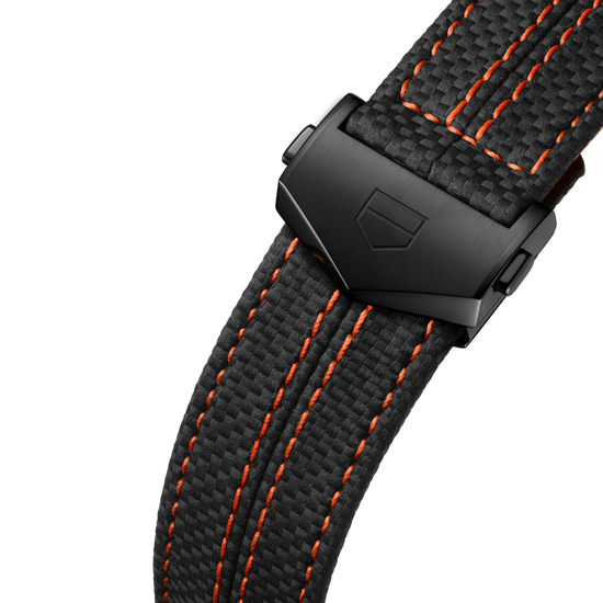 TAG Heuer Carrera Chronograph x Porsche Orange Racing Special Edition, DLC-coated Stainless Steel, 44mm, CBN2A1M.FC6526