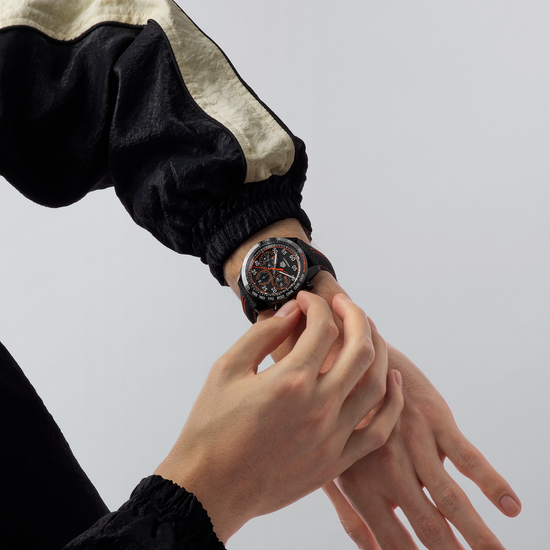 TAG Heuer Carrera Chronograph x Porsche Orange Racing Special Edition, DLC-coated Stainless Steel, 44mm, CBN2A1M.FC6526