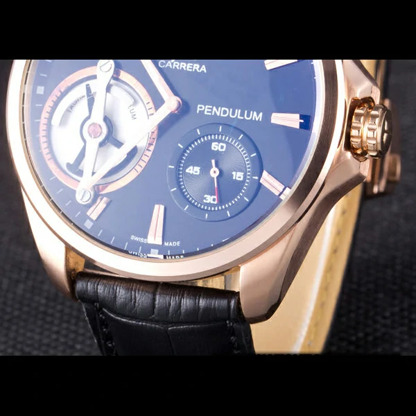 Tag Heuer Carrera Pendulum Black Leather Strap new59053