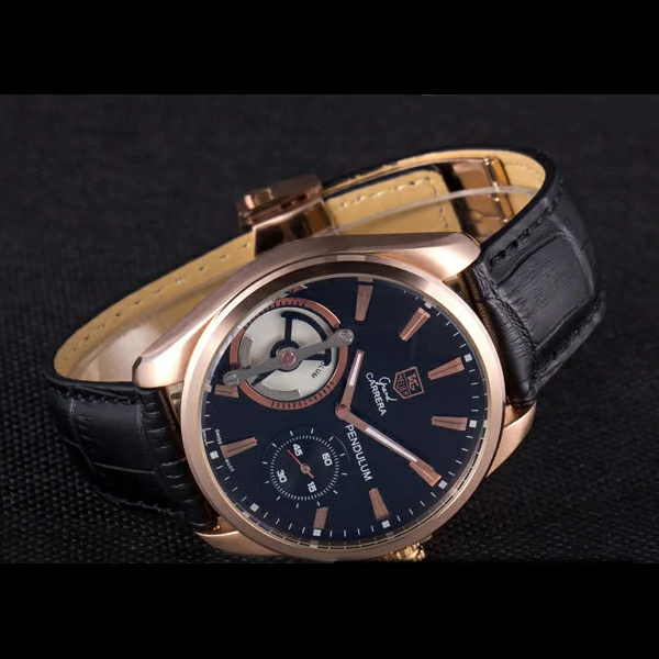 Tag Heuer Carrera Pendulum Black Leather Strap new59053