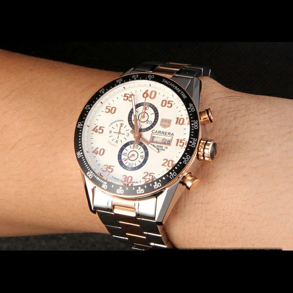 Tag Heuer Carrera Rose Gold and Stainless Steel Bracelet new59433