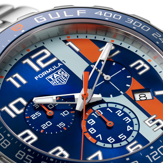 TAG Heuer Formula 1 Chronograph x Gulf, Stainless Steel, 43mm, CAZ101AT.BA0842