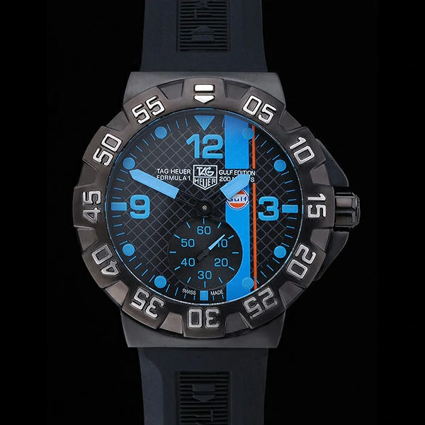Tag Heuer Formula One Grande Date Black And Blue Dial Rubber Bracelet new60175