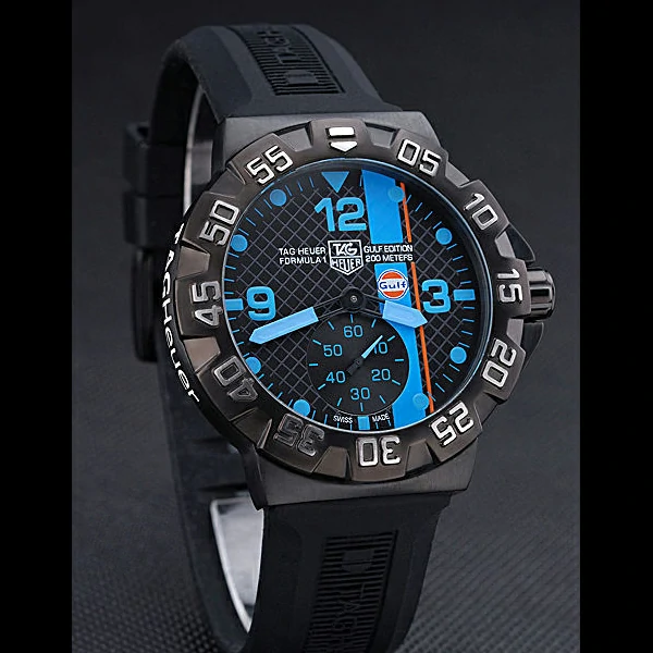 Tag Heuer Formula One Grande Date Black And Blue Dial Rubber Bracelet new60175