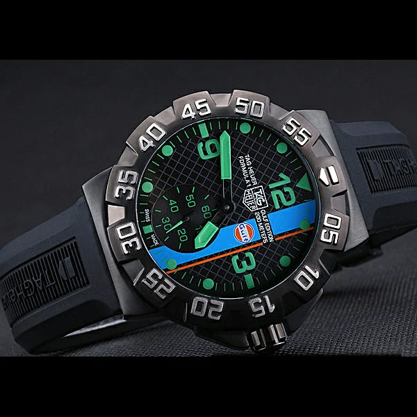 Tag Heuer Formula One Grande Date Black And Green Dial Rubber Bracelet new60177