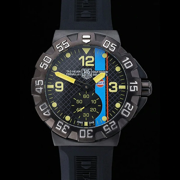 Tag Heuer Formula One Grande Date Black And Yellow Dial Rubber Bracelet new60176