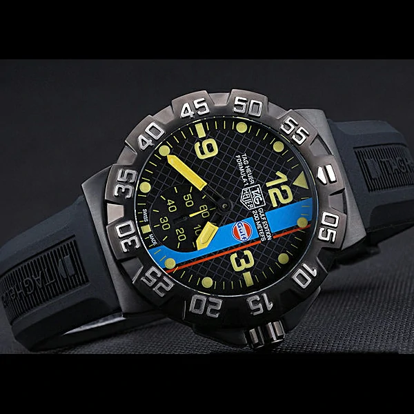Tag Heuer Formula One Grande Date Black And Yellow Dial Rubber Bracelet new60176