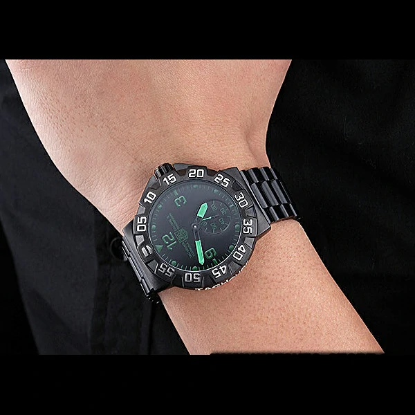 Tag Heuer Formula One Grande Date Black Dial Green Numerals Ion Plated Steinless Steel Bracelet new60190