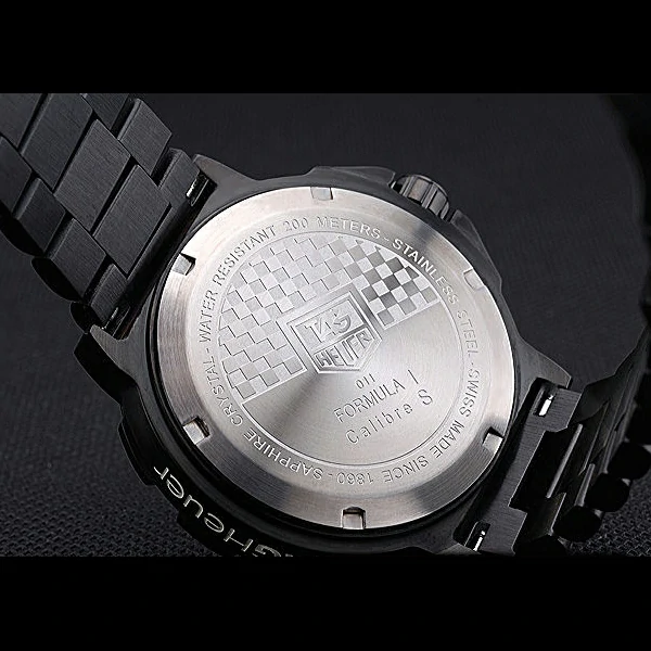 Tag Heuer Formula One Grande Date Black Dial Green Numerals Ion Plated Steinless Steel Bracelet new60190