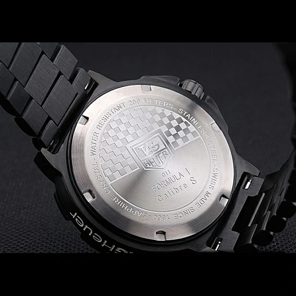 Tag Heuer Formula One Grande Date Black Dial Orange Numerals Ion Plated Steinless Steel Bracele new60191