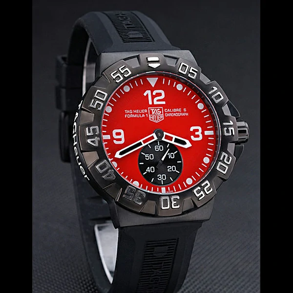 Tag Heuer Formula One Grande Date Red Dial Rubber Bracelet new60173