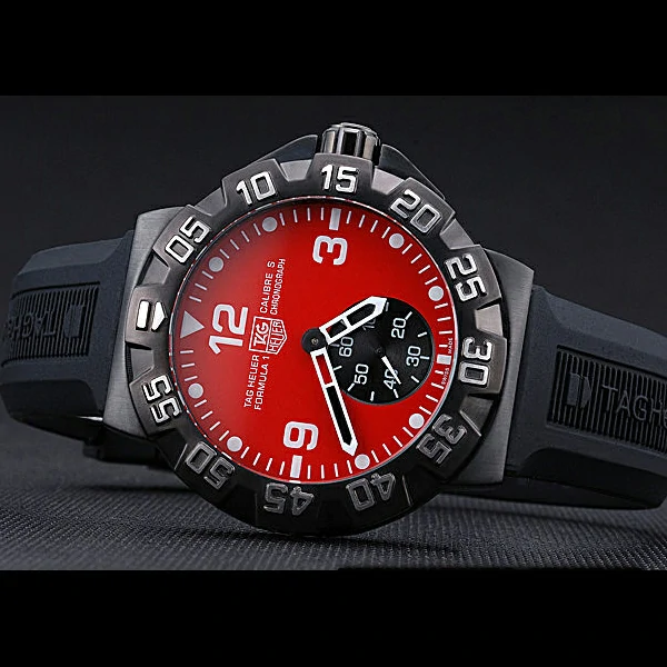 Tag Heuer Formula One Grande Date Red Dial Rubber Bracelet new60173