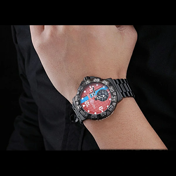 Tag Heuer Formula One Special Gulf Edition Red And Blue Dial Ion Plated Steinless Steel Bracele new60186
