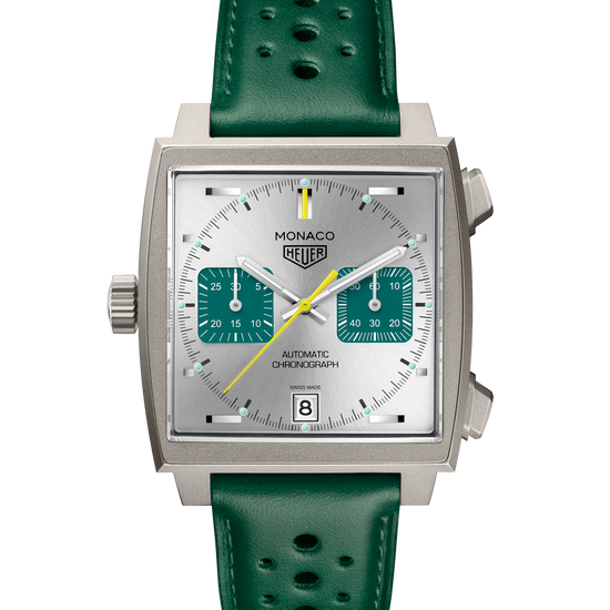 TAG Heuer Monaco Chronograph Racing Green Automatic, Titanium, 39mm, CAW218E.FC6565