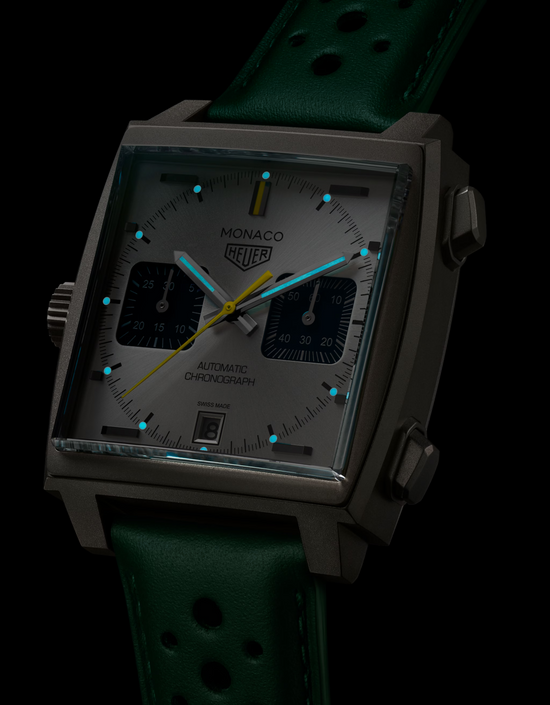 TAG Heuer Monaco Chronograph Racing Green Automatic, Titanium, 39mm, CAW218E.FC6565