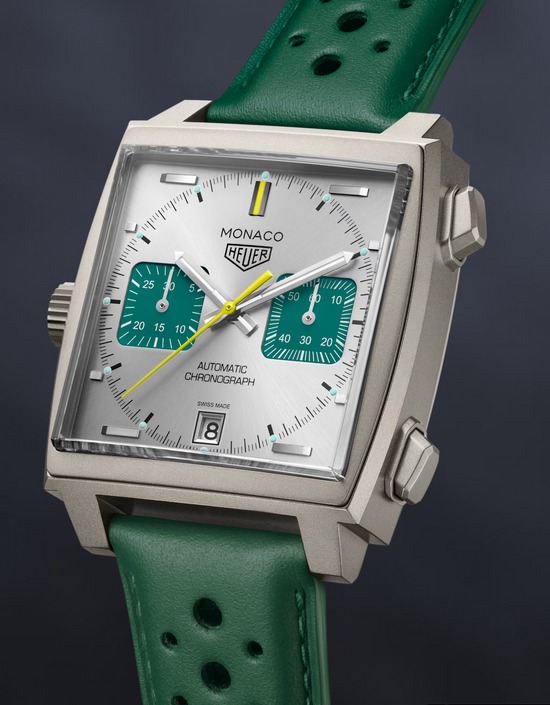 TAG Heuer Monaco Chronograph Racing Green Automatic, Titanium, 39mm, CAW218E.FC6565