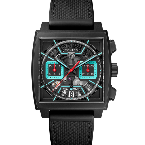 TAG Heuer Monaco Chronograph Skeleton, Black DLC Titanium, Automatic, 39mm, CBL2184.FT6236