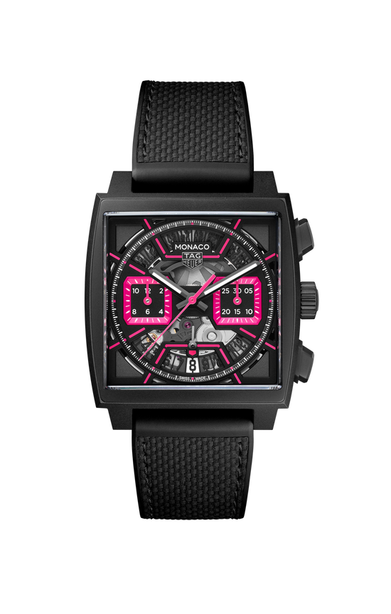 TAG Heuer Monaco Chronograph Skeleton, Black DLC Titanium, Automatic, 39mm, CBL218B.FT6236