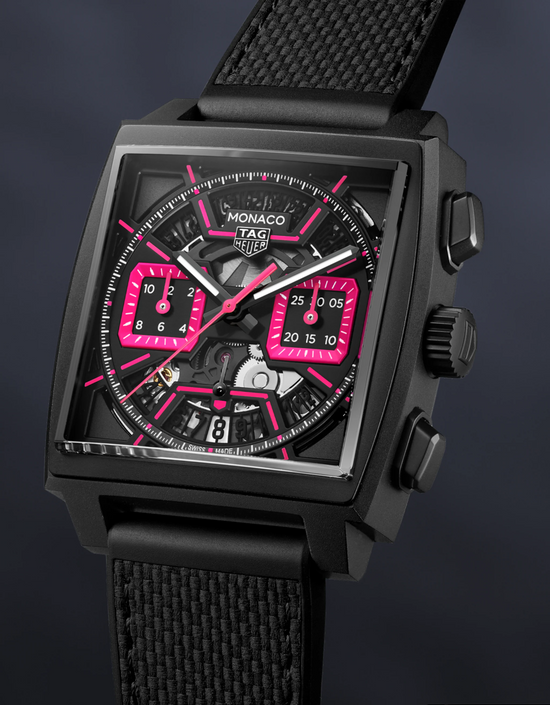 TAG Heuer Monaco Chronograph Skeleton, Black DLC Titanium, Automatic, 39mm, CBL218B.FT6236