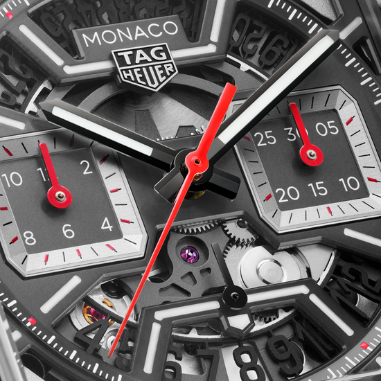 TAG Heuer Monaco Chronograph Skeleton, Titanium, Automatic, 39mm, CBL2183.FT6236