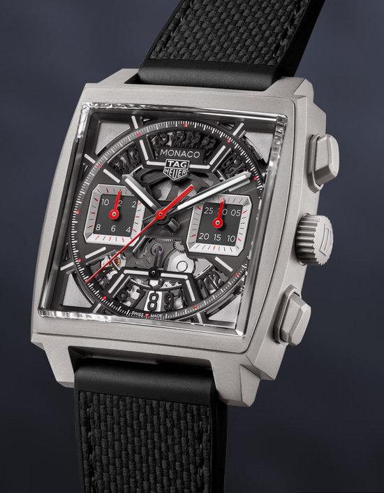 TAG Heuer Monaco Chronograph Skeleton, Titanium, Automatic, 39mm, CBL2183.FT6236