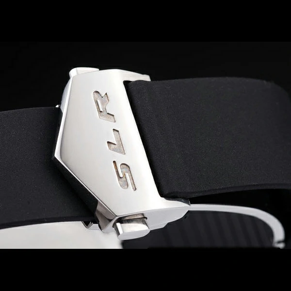 Tag Heuer SLR Tachymeter Bezel Black Rubber Strap White Dial new58074