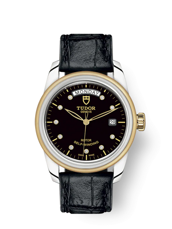 Tudor Replica Watch Glamour Date+Day, Stainless Steel and 18k Yellow Gold with Diamond-set, 39mm, M56003-0045