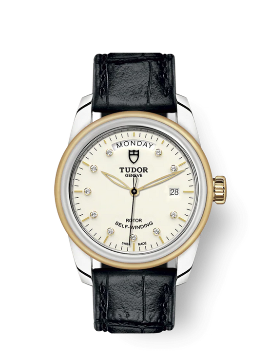 Tudor Replica Watch Glamour Date+Day, Stainless Steel and 18k Yellow Gold with Diamond-set, 39mm, M56003-0115