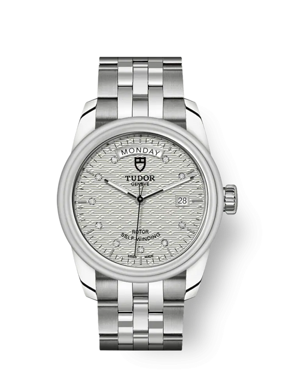 Tudor Replica Watch Glamour Date+Day, Stainless Steel and Diamond-set, 39mm, M56000-0004