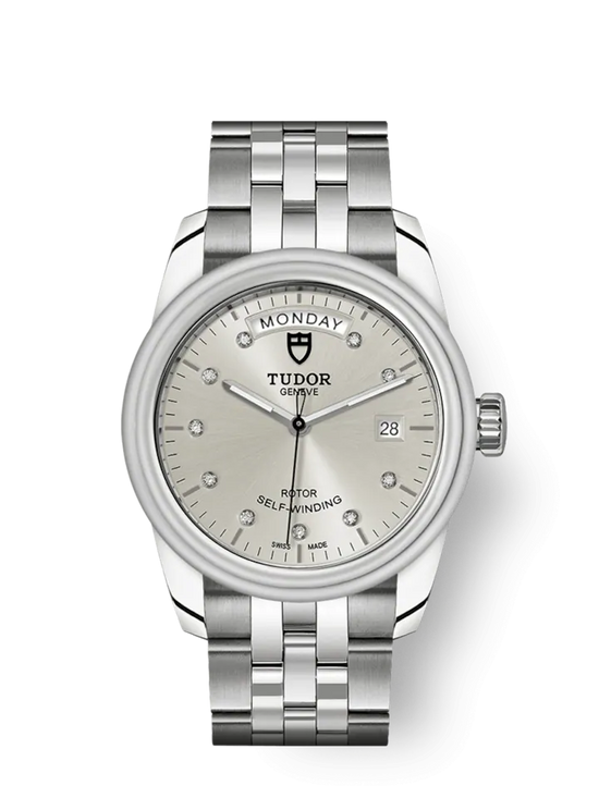 Tudor Replica Watch Glamour Date+Day, Stainless Steel and Diamond-set, 39mm, M56000-0006
