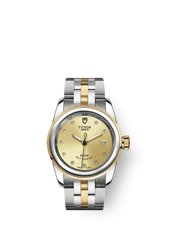 Tudor Replica Watch Glamour Date, Stainless Steel and 18k Yellow Gold with Diamond-set, 26mm, M51003-0003