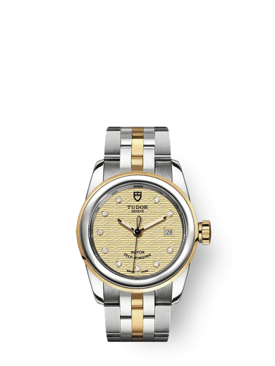 Tudor Replica Watch Glamour Date, Stainless Steel and 18k Yellow Gold with Diamond-set, 26mm, M51003-0005