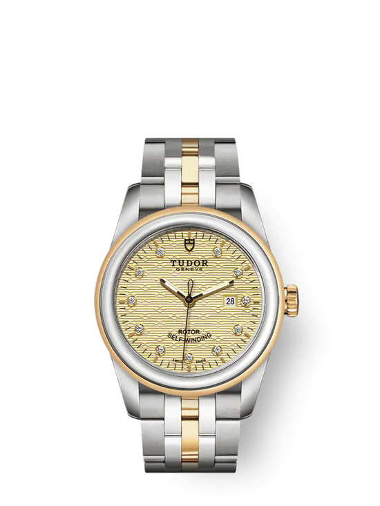 Tudor Replica Watch Glamour Date, Stainless Steel and 18k Yellow Gold with Diamond-set, 31mm, M53003-0004