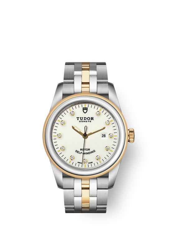 Tudor Replica Watch Glamour Date, Stainless Steel and 18k Yellow Gold with Diamond-set, 31mm, M53003-0066