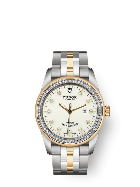 Tudor Replica Watch Glamour Date, Stainless Steel and 18k Yellow Gold with Diamond-set, 31mm, M53023-0066
