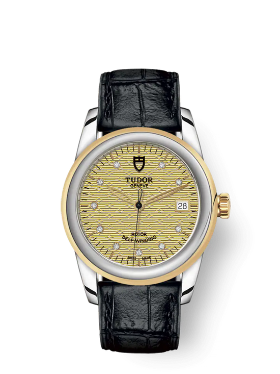 Tudor Replica Watch Glamour Date, Stainless Steel and 18k Yellow Gold with Diamond-set, 36mm, M55003-0068