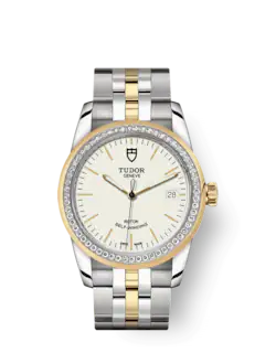 Tudor Replica Watch Glamour Date, Stainless Steel and 18k Yellow Gold with Diamond-set bezel, 36mm, M55023-0081