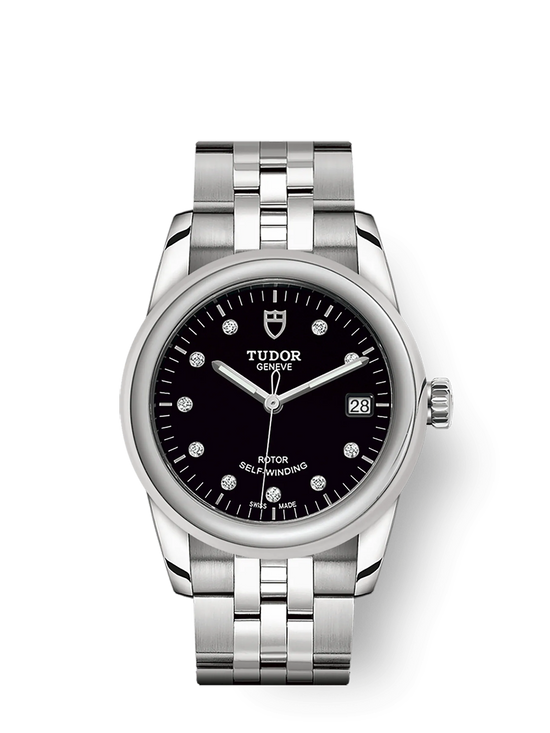 Tudor Replica Watch Glamour Date, Stainless Steel and Diamond-set, 36mm, M55000-0008