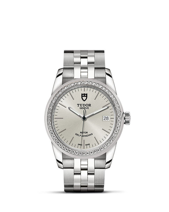 Tudor Replica Watch Glamour Date, Stainless Steel and Diamond-set bezel, 36mm, M55020-0004