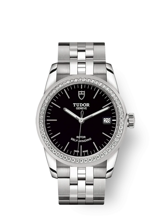 Tudor Replica Watch Glamour Date, Stainless Steel and Diamond-set bezel, 36mm, M55020-0008