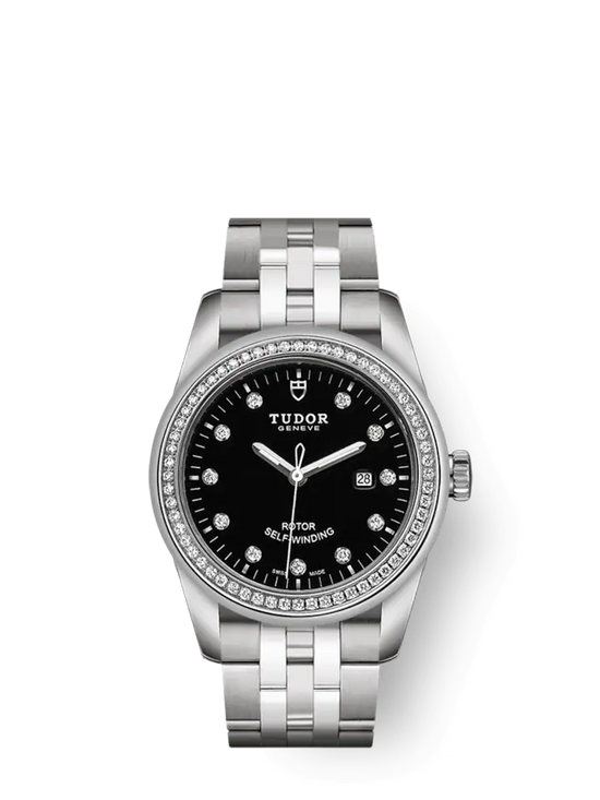 Tudor Replica Watch Glamour Date, Stainless Steel and Diamond-set with Diamond-set bezel, 31mm, M53020-0007