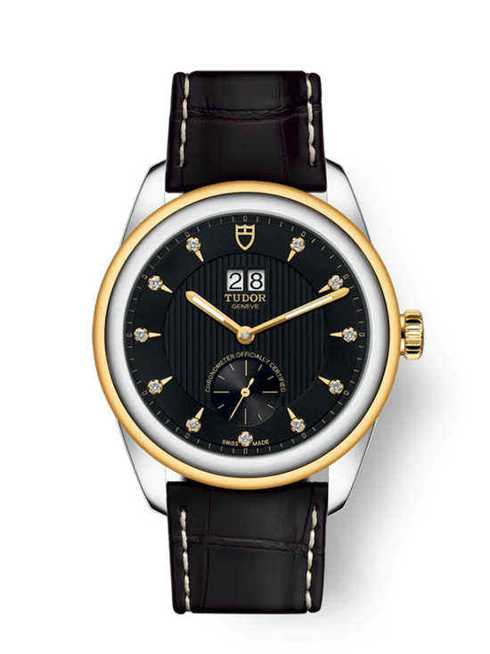 Tudor Replica Watch Glamour Double Date, Stainless Steel and 18k Yellow Gold with Diamond-set, 42mm, M57103-0022
