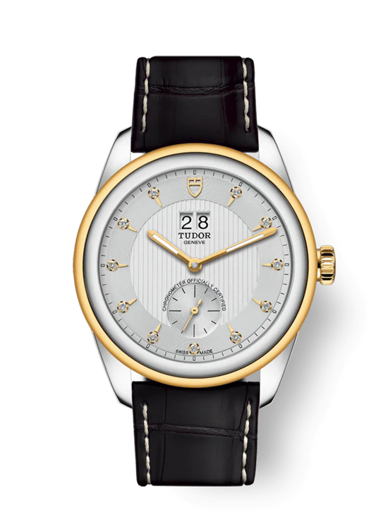 Tudor Replica Watch Glamour Double Date, Stainless Steel and 18k Yellow Gold with Diamond-set, 42mm, M57103-0023